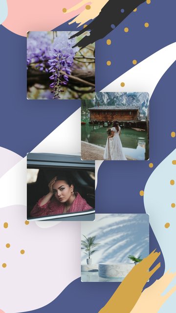 Indigo Brushstrokes – Scrapbook: Instagram-Story-Vorlagen