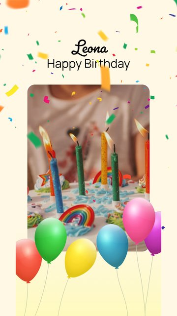 Confetti Shower – Birthday Instagram story templates