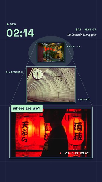 Night Corridor – Photo Dump Instagram story templates