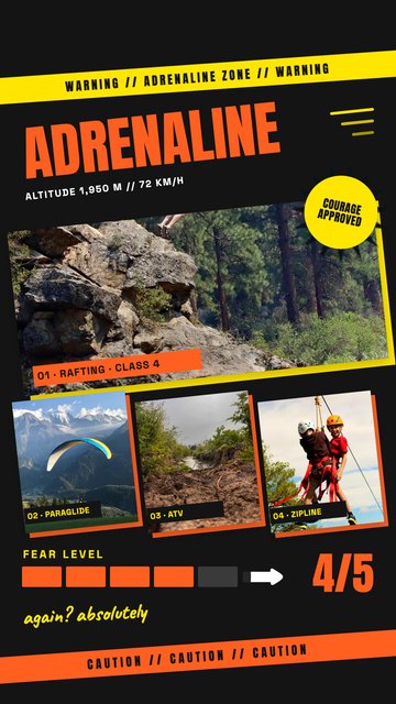 Adrenaline Zone – Modèles de stories Instagram : sport