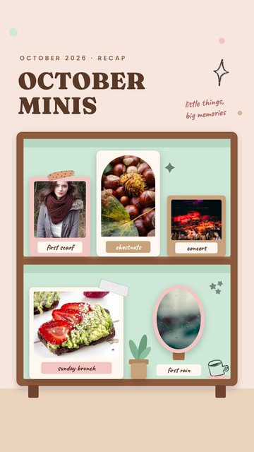 October Minis – Monatsrückblick: Instagram-Story-Vorlagen