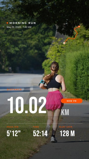 Run Stats Card – Modèles de stories Instagram : sport