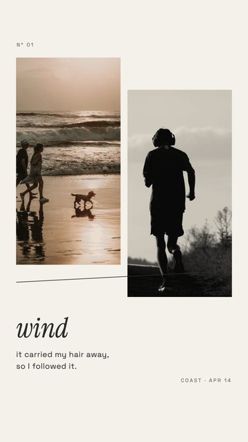 Carried by Wind – Modèles de stories Instagram : minimalistes
