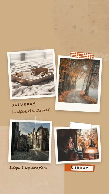 Weekend Getaway – Modèles de stories Instagram : voyage