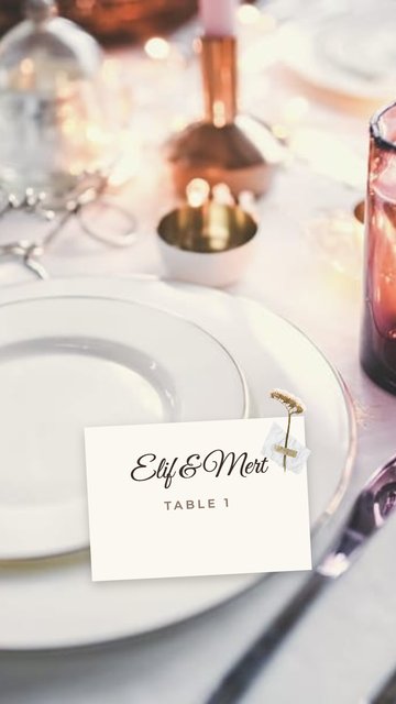 Place Card – Plantillas de boda para historias de Instagram