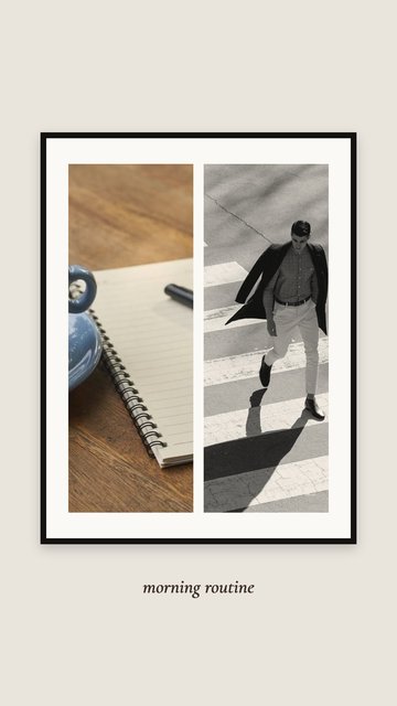 Morning Routine – Modèles de stories Instagram : minimalistes