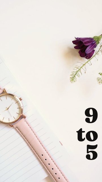 9 to 5 – Modèles de stories Instagram : minimalistes