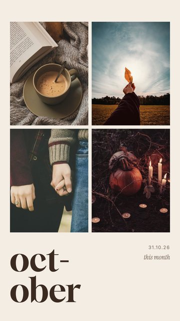 October · Dump – Monatsrückblick: Instagram-Story-Vorlagen