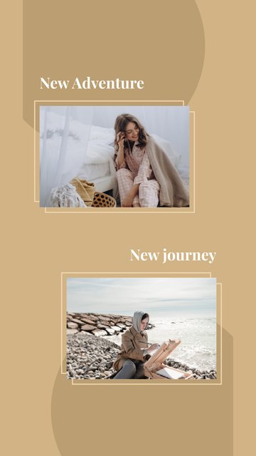 Beige Adventure – Modèles de stories Instagram : voyage