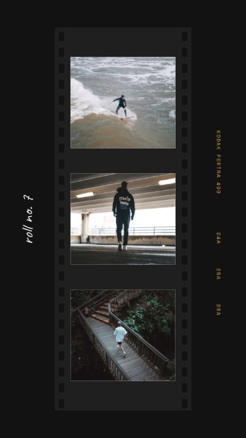 Dark Film Roll – Magazine & Film Instagram story templates