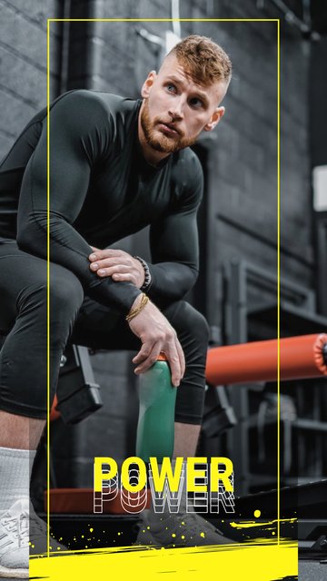 Power Frame – Modèles de stories Instagram : sport