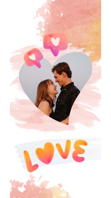 Heart Brush Love – Love Instagram story templates