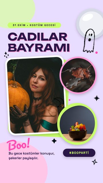 Cadılar Bayramı Boo – Cadılar Bayramı Instagram story şablonları