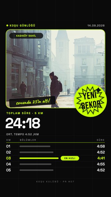 Yeni Rekor Splits – Spor Instagram story şablonları