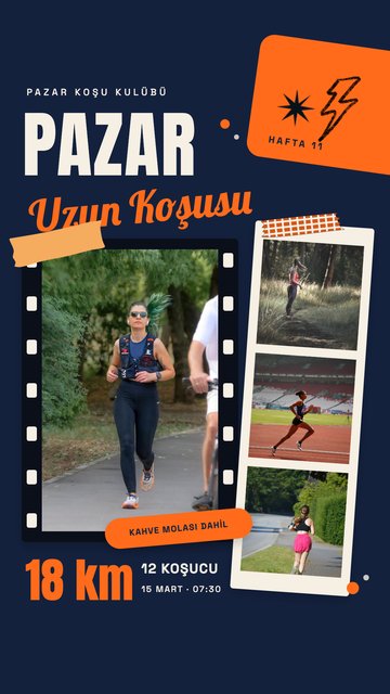 Pazar Koşu Şeridi – Spor Instagram story şablonları