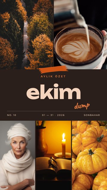 Ekim Dökümü – Aylık Özet Instagram story şablonları