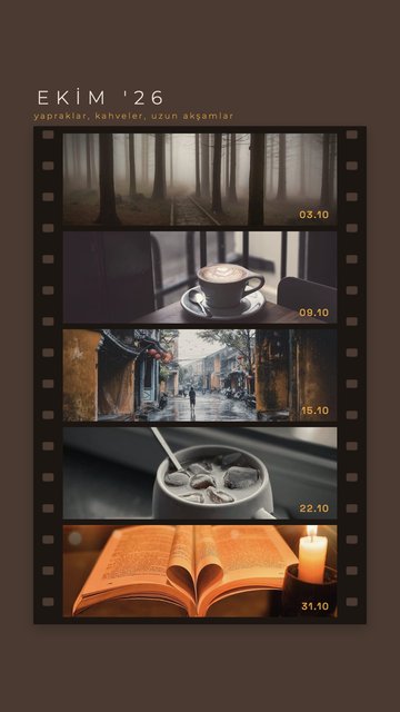 Ekim Akışı – Aylık Özet Instagram story şablonları