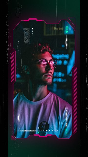 Neon Ekran – Dergi & Film Instagram story şablonları