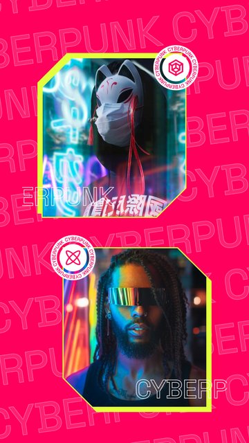 Neon Sokaklar – Eğlenceli Instagram story şablonları