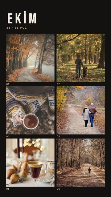 Ekim · Kontakt – Aylık Özet Instagram story şablonları