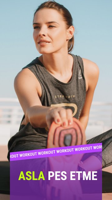 Asla Vazgeçme – Spor Instagram story şablonları