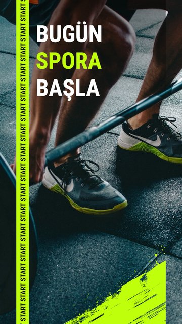 Neon Antrenman – Spor Instagram story şablonları
