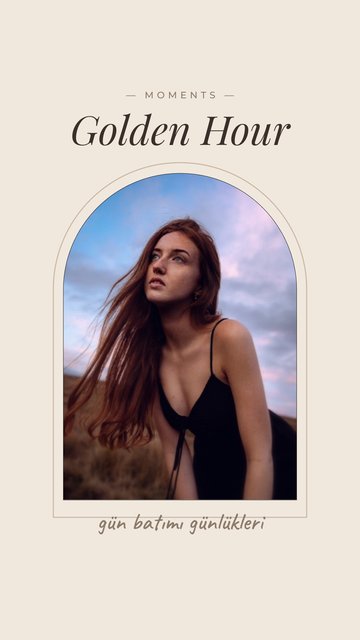 Altın Saat – Minimal Instagram story şablonları