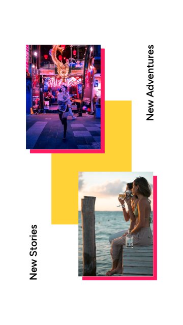 New Adventures – Modelos de viagem para stories do Instagram